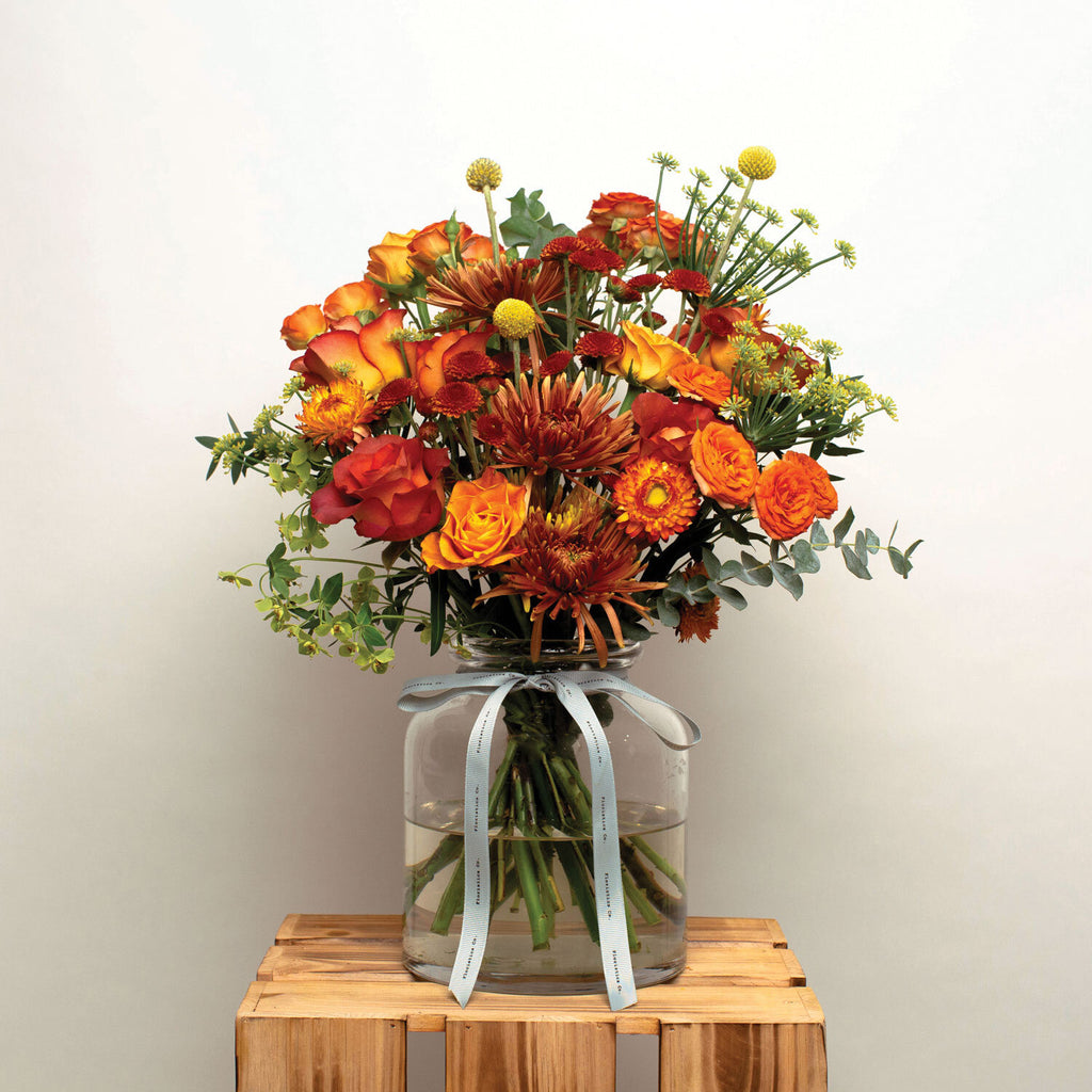 Autumn Joy Bouquet With Vase